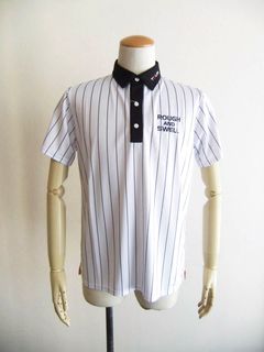 TORINO POLO   (ホワイト)   半袖 ストライプ柄 ポロ  RSM-26011