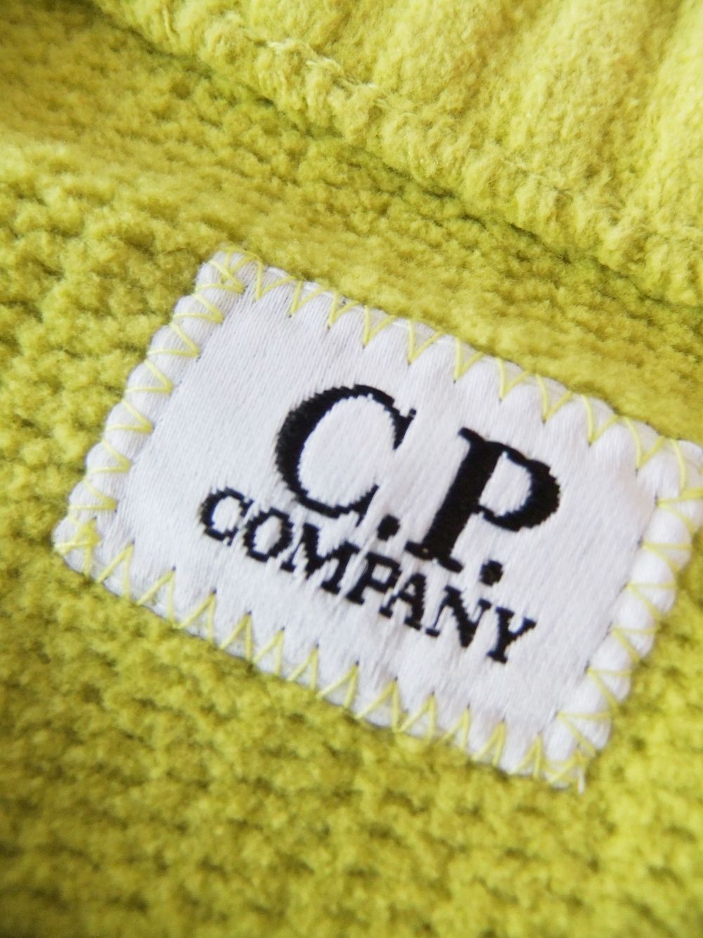 COTTON CHENILLE WAFFLE KNIT (イエロー)  ワッフル クルーネックニット