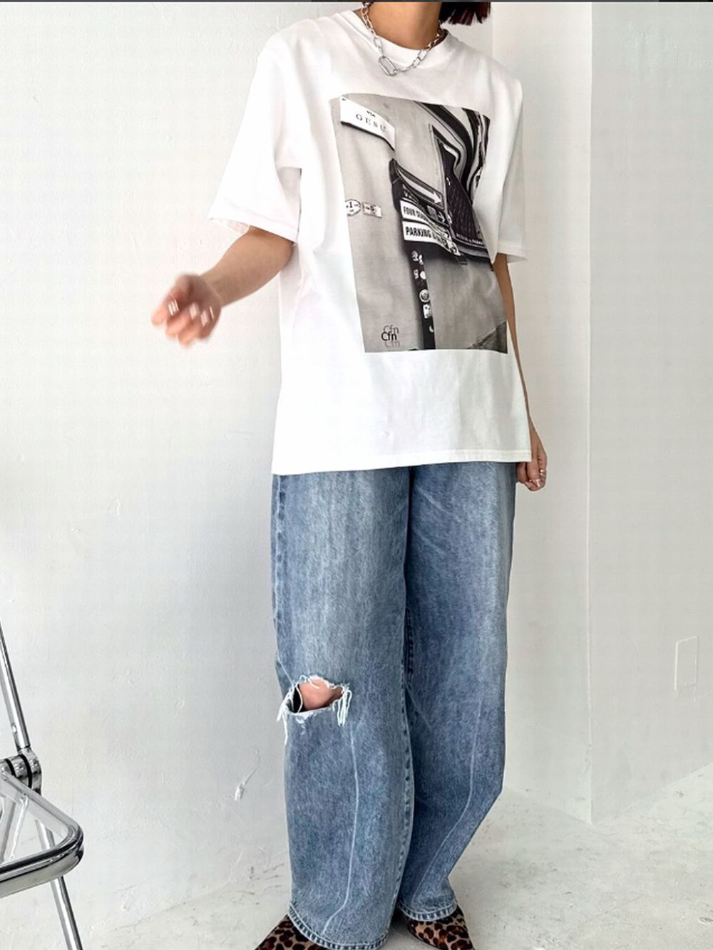 PHITO PRINT TEE  フォトプリント Tシャツ   525930