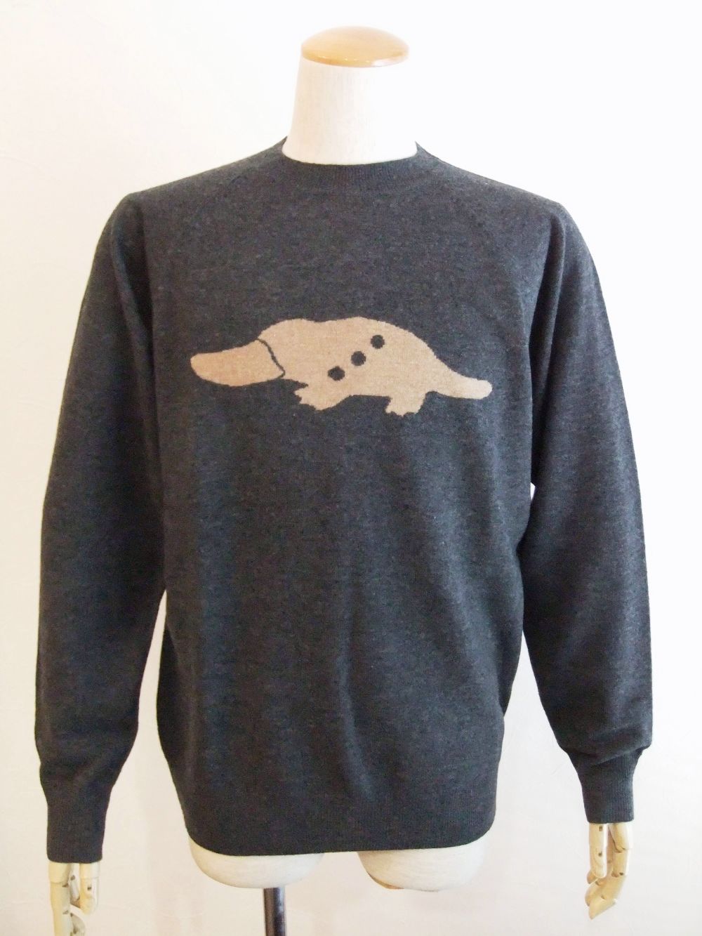 DUCKBILL CREW NECK  12G クルーネックニット (チャコールグレー)  RSM-22279