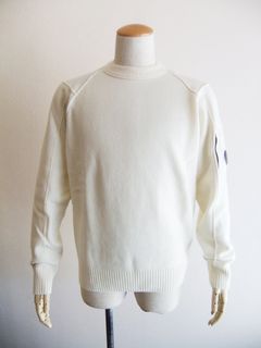 LAMBSWOOL JUMPER  (ホワイト) ラムウール クルーネックセーター