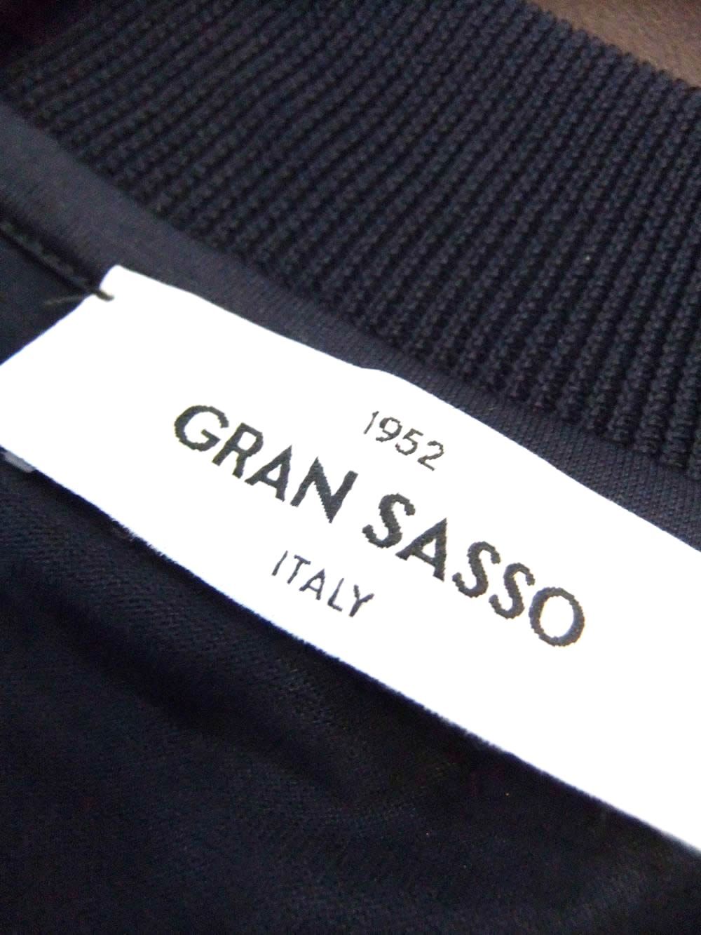 マーセライズ モックネック Tシャツ  (ネイビー)