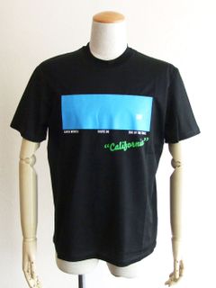 ALKE  (ブラック）  パネル ロゴプリント 半袖 Tシャツ