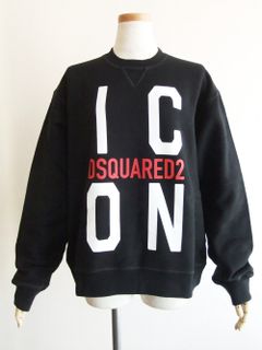 LADIES  ICON CREWNECK SWEATSHIRT  ロゴプリント スウェットシャツ  (ブラック)  S80GU0039