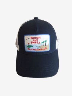 BEACH SIDE MESH CAP  (ネイビー)   ロゴ入り ワッペン付き キャップ    RSA-26004