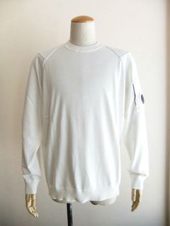 SEA ISLAND COTTON CREW NECK KNIT  (ホワイト） コットン クルーネック セーター
