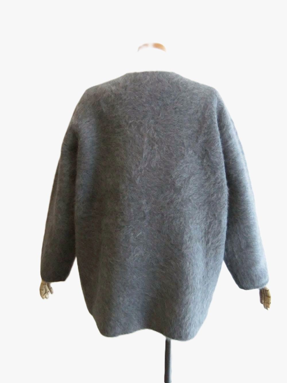 フォックス × カシミヤ 接結 ニット コート ジャケット   A152047M