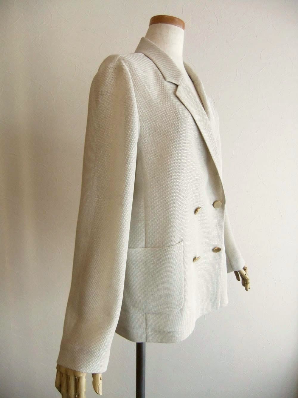 メッシュ DB テーラード ジャケット (ベージュ)  625402