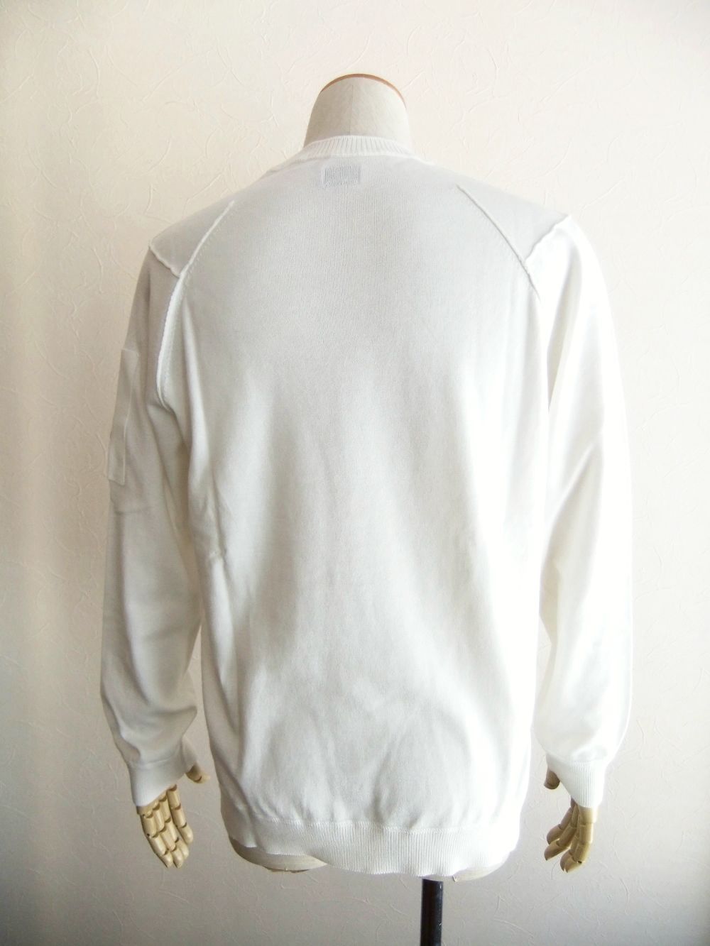 SEA ISLAND COTTON CREW NECK KNIT  (ホワイト） コットン クルーネック セーター