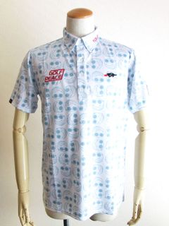 BAD BALL POLO   メガネボール柄 半袖ポロ (サックスブルー)   RSM-22017
