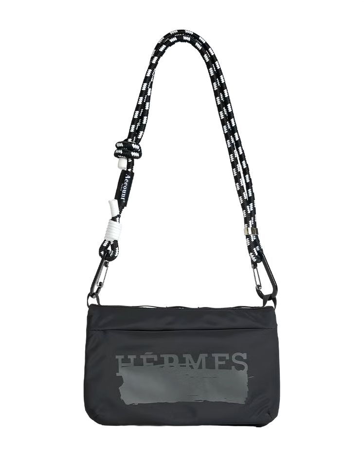 【MICALLE MICALLE Account】 HOMMAGE  HFRMFS SHOULDER BAG （FOLDABLE）STRAP SET  (ブラック×ブラック) オマージュ ショルダーバッグ  MAC100GEE