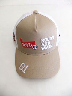 RED IRON MESH CAP  (ベージュ)   ロゴ入りキャップ    RSA-24005