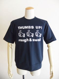 THUMBS UP SWEAT  (ネイビー) ロゴ入り 半袖 スウェット   RSM-26046