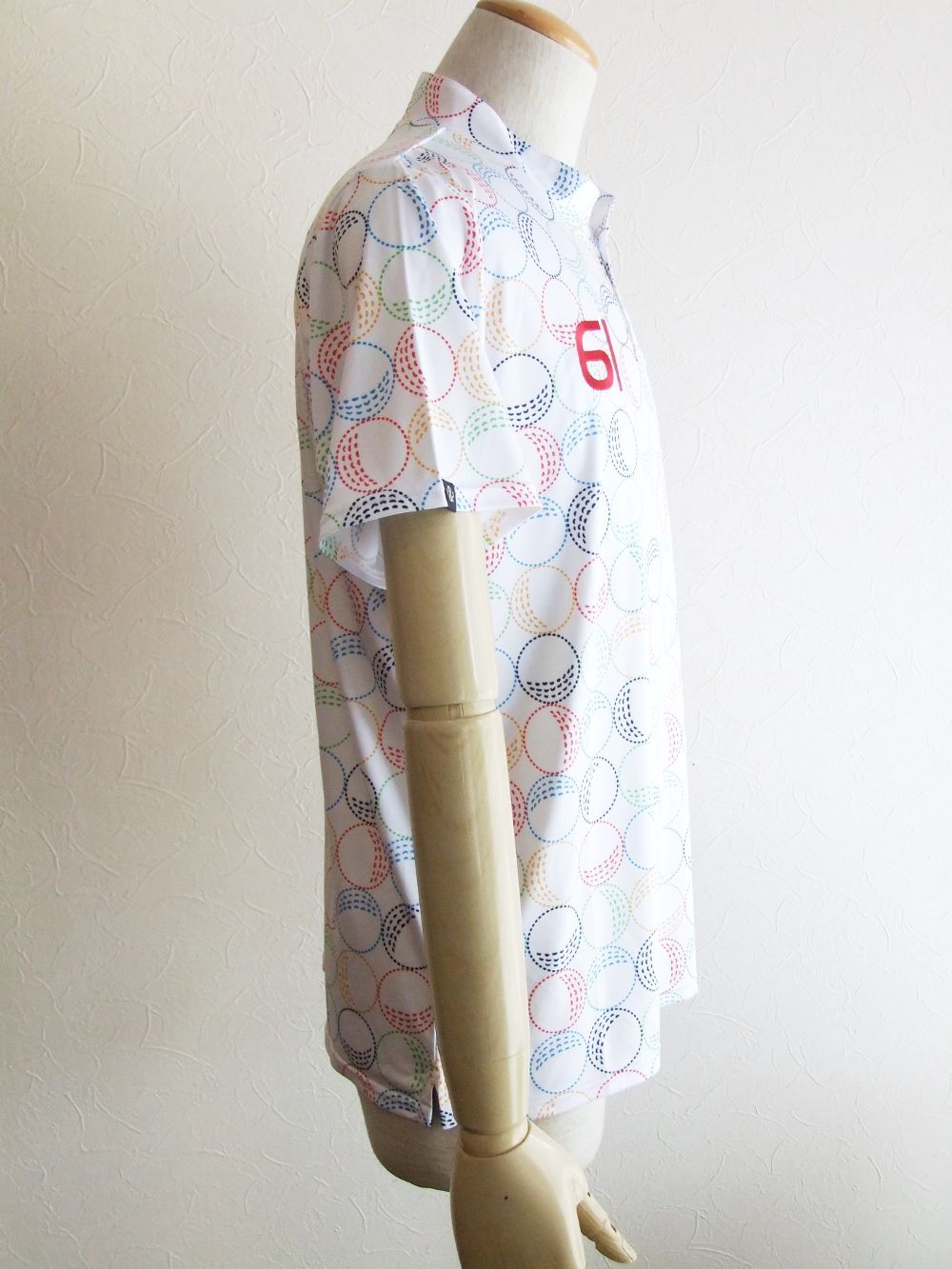 COLOR BALL ROUGH-NECK   カラーボール柄 半袖ポロ  RSM-22013