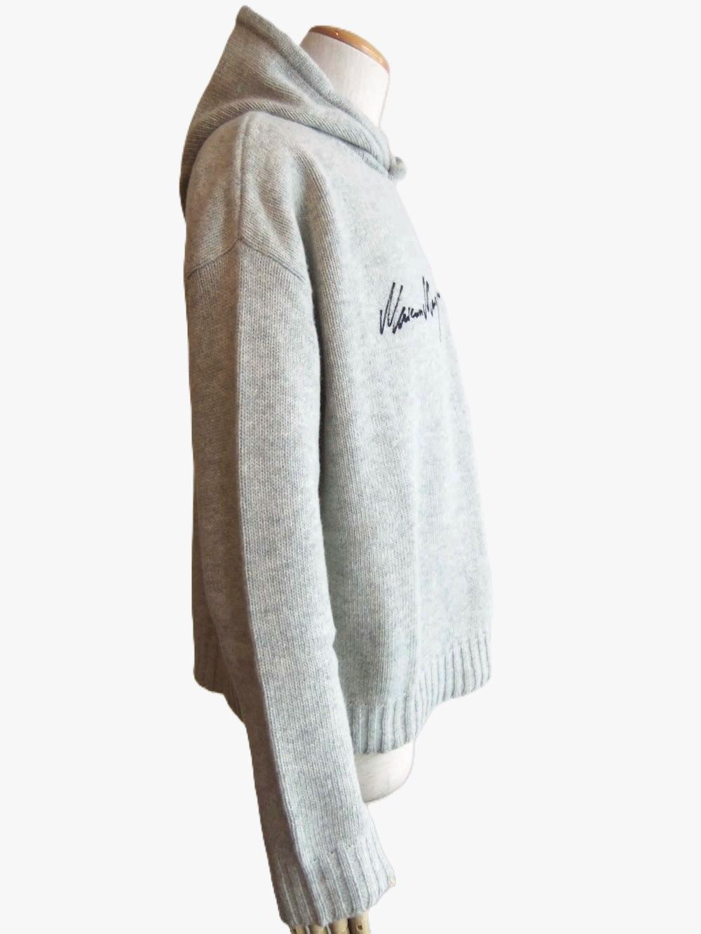 《MM➅》 Maison Margiela  (ホワイト)  フード付き ニット プルオーバー