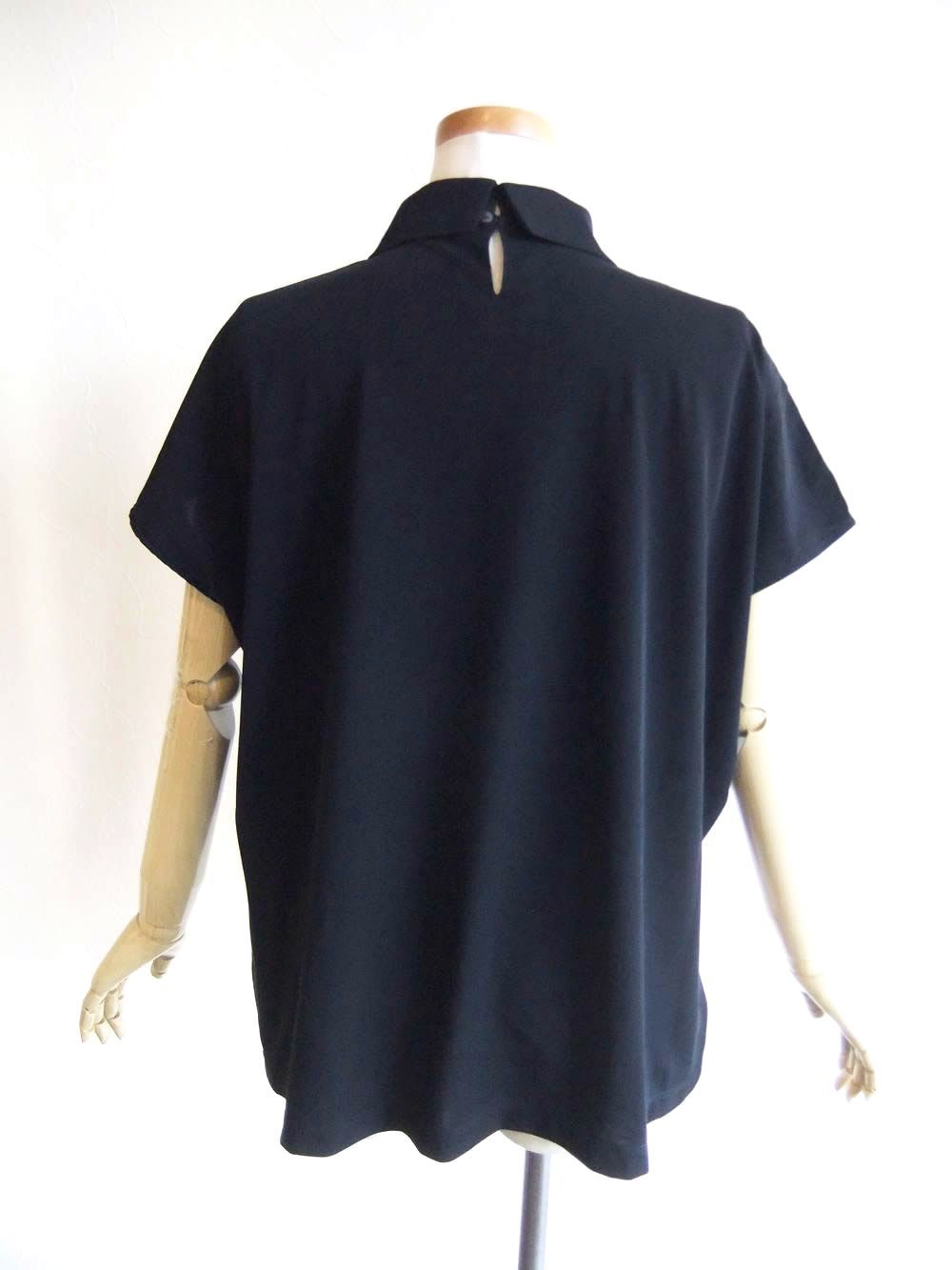 【Klassiek】 コットン フライス 襟付き フレンチS Tシャツ  （ネイビー）   K150303M