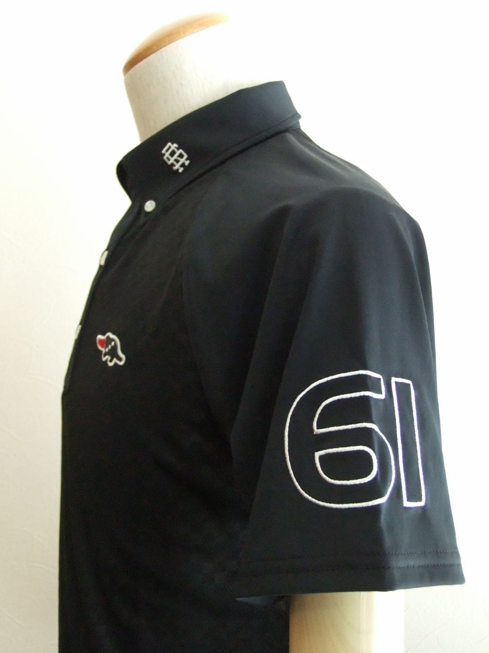 SHADOW POLO   シャドーチェック柄 半袖ポロ (ブラック)  RSM-22009