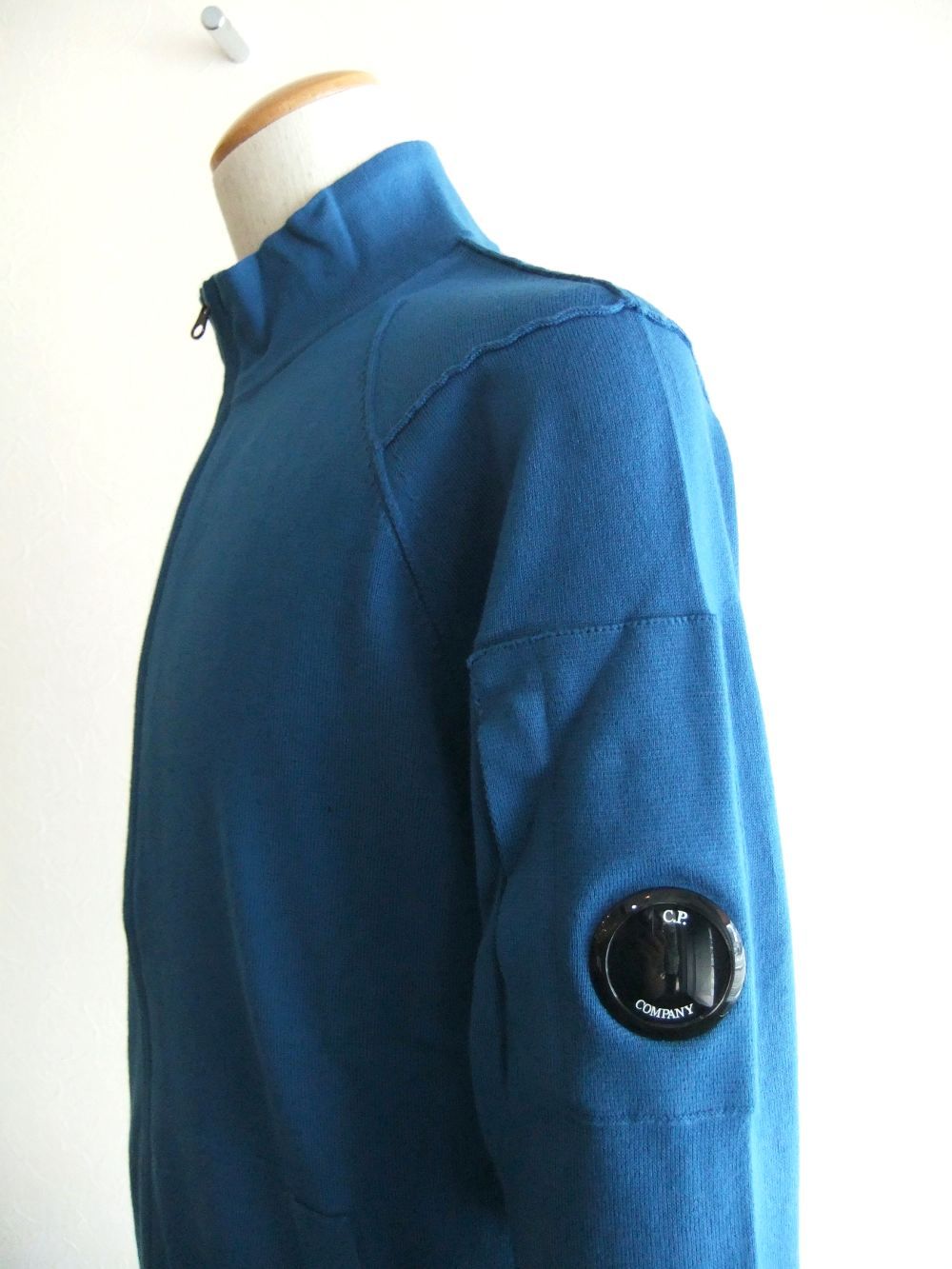 SEA ISLAND ZIPPED KNIT  (ブルー)  ZIP カーディガン