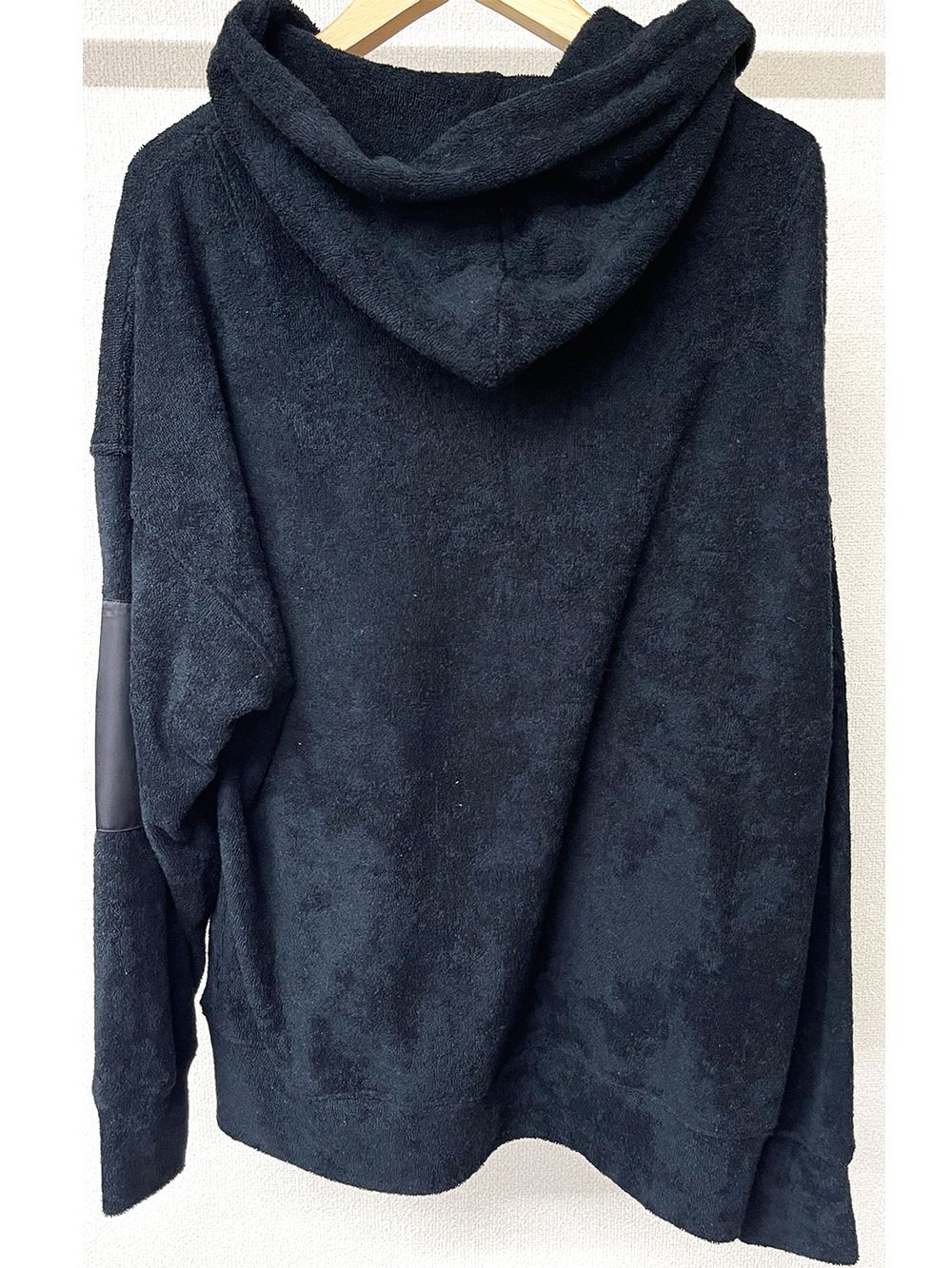 WEST pile zip loose hoodie  (ブラック)  ジップアップパイルパーカー