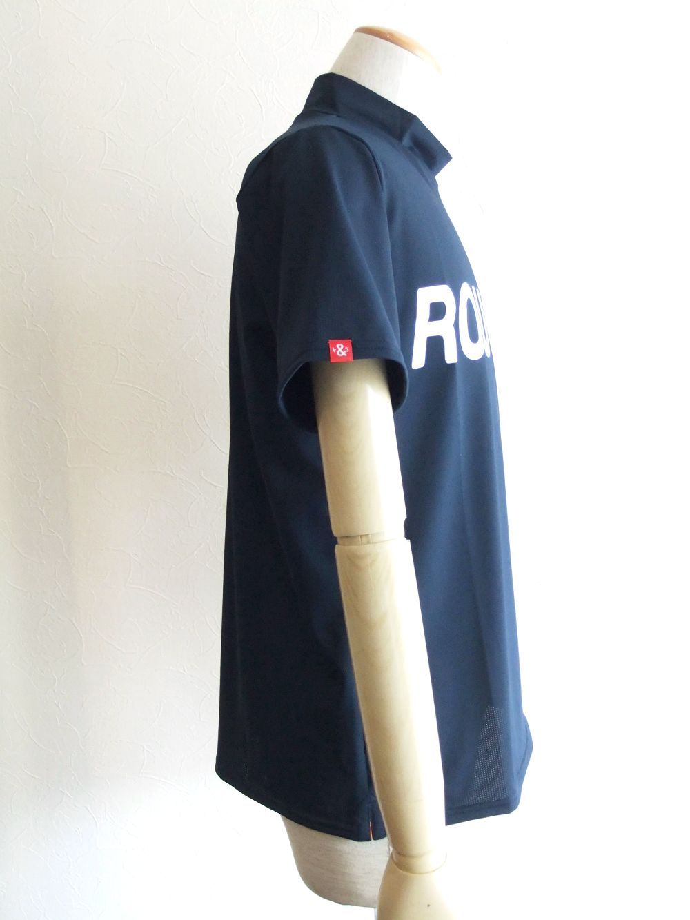BIG LOGO MOCK  ( ネイビー )  モックネック 半袖ポロシャツ RSM-21047
