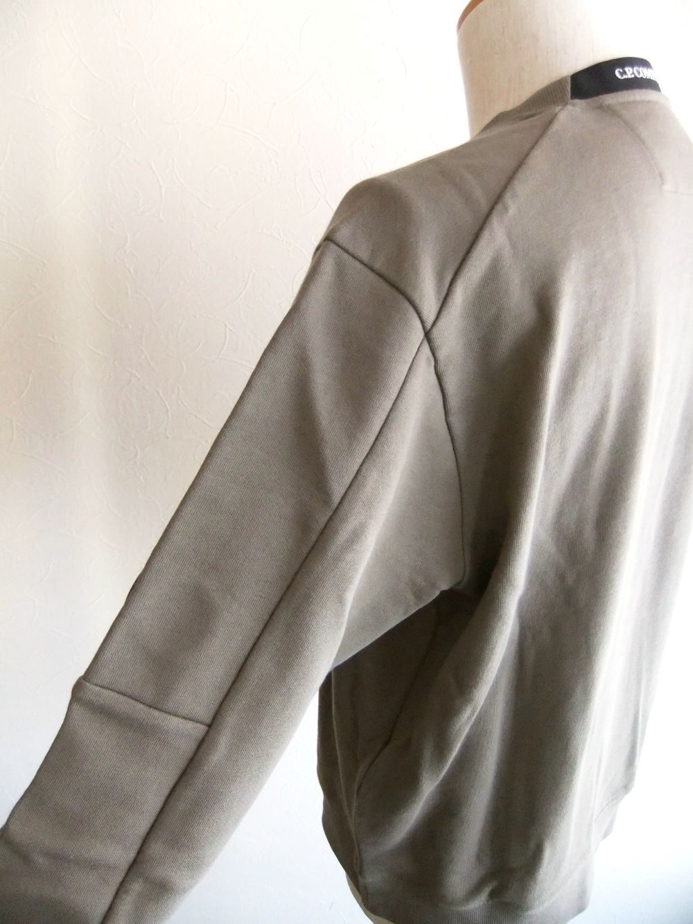 DIAGONAL RAISED FLEECE  SWEATSHIRT  (ライトスモークベージュ) クルーネック スウェットシャツ