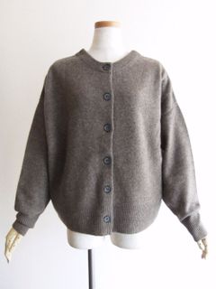 《CEaRET》 ヤク 2WAY ニット クルーネック カーディガン   223033