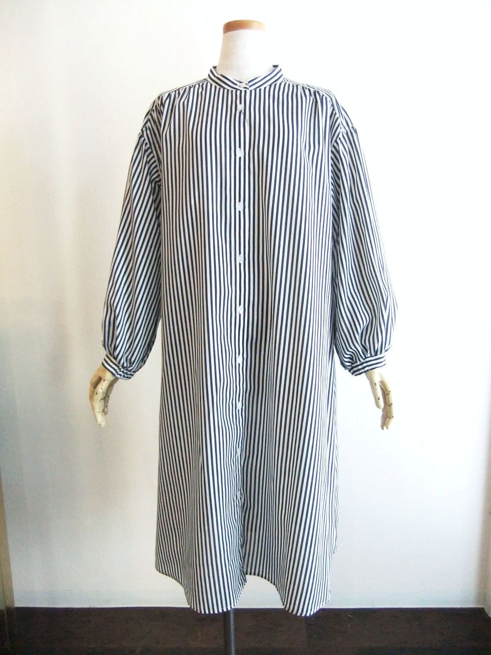 【Arumlily】 ストライプ ロングシャツ ワンピース   RD-60196