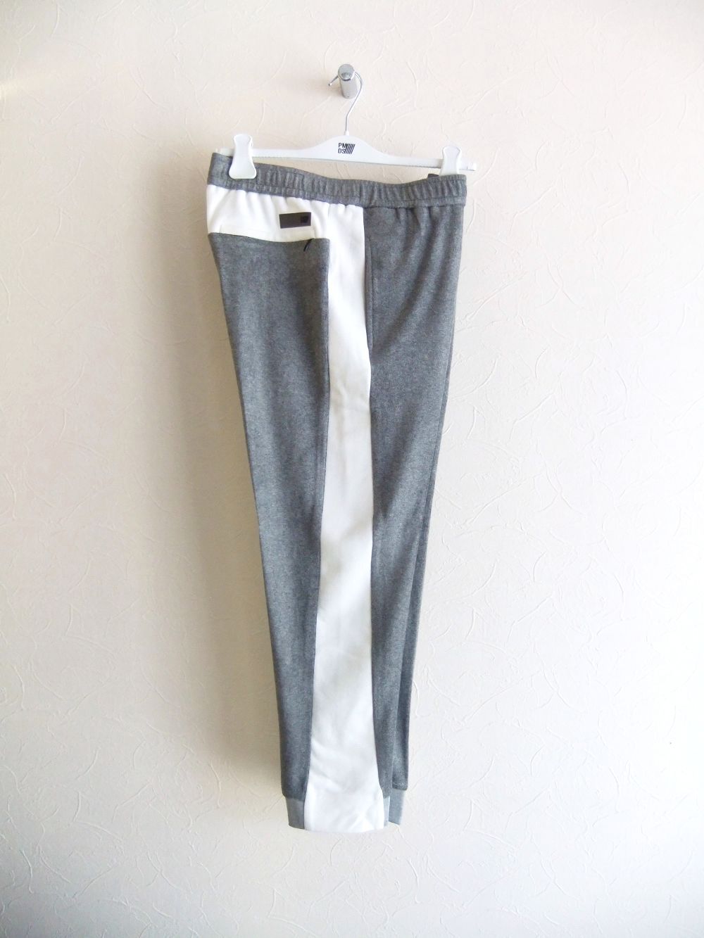 MOSI PANT   (GRAY / WHITE)  ベロアパイル 切替え スウェットパンツ