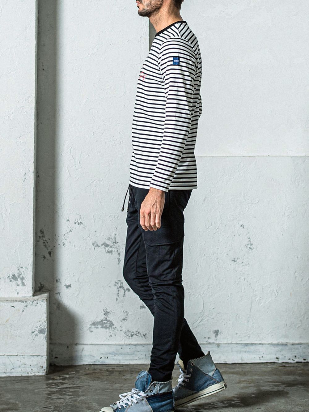 DARRELL SWEATCARGO PANTS  ダレル スウェット カーゴパンツ (ブラック) RC35-ST-010