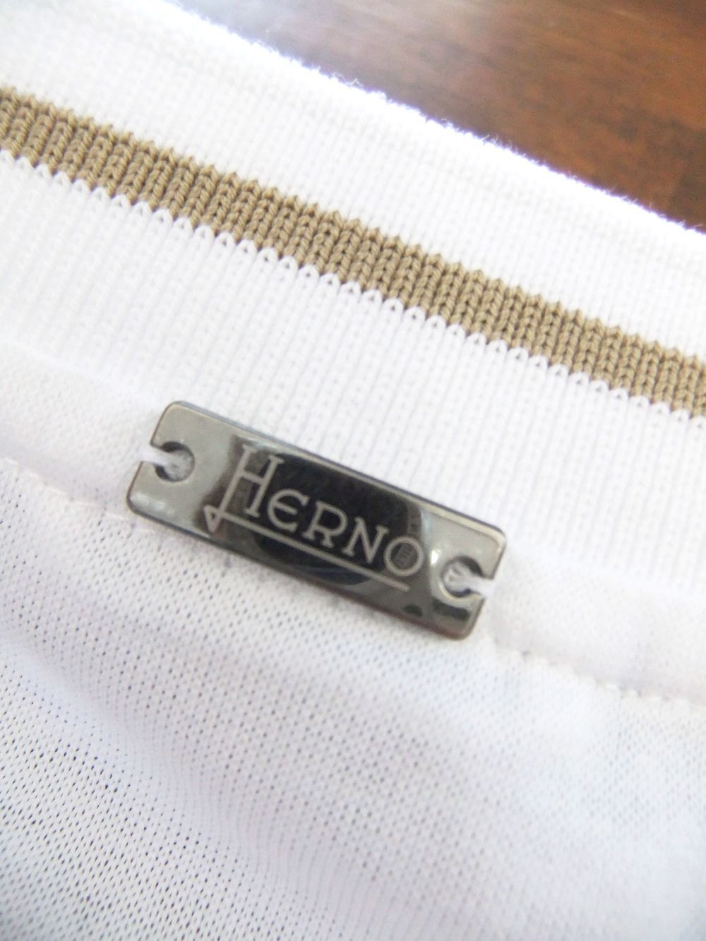 HERNO コットン ストレッチ クルーネックTシャツ (ホワイト)  JG0115U-52016