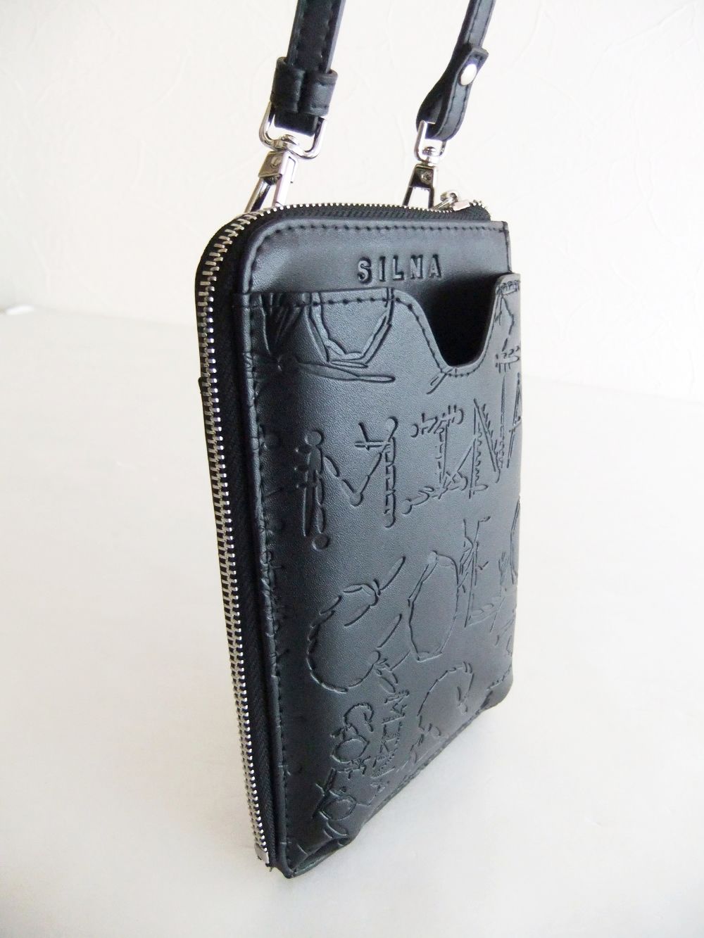 SERENA 2 - MONO PHONE CASE  モバイル ポシェット  (ブラック)  SZ1503