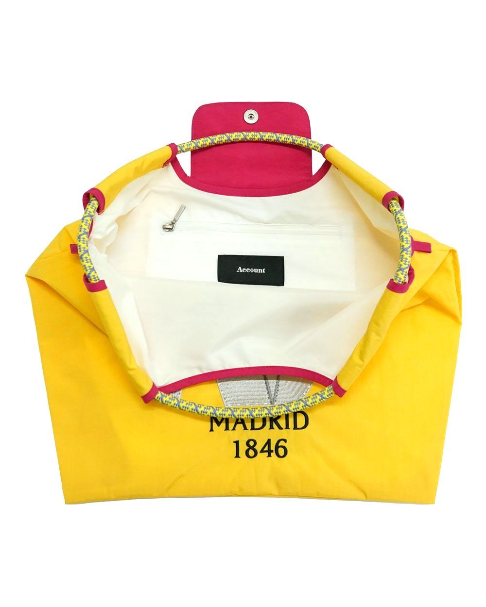 【MICALLE MICALLE Account】 HOMMAGE  LW FLAP TOTE BAG (イエロー) オマージュ トートバッグ  MAI100GDE