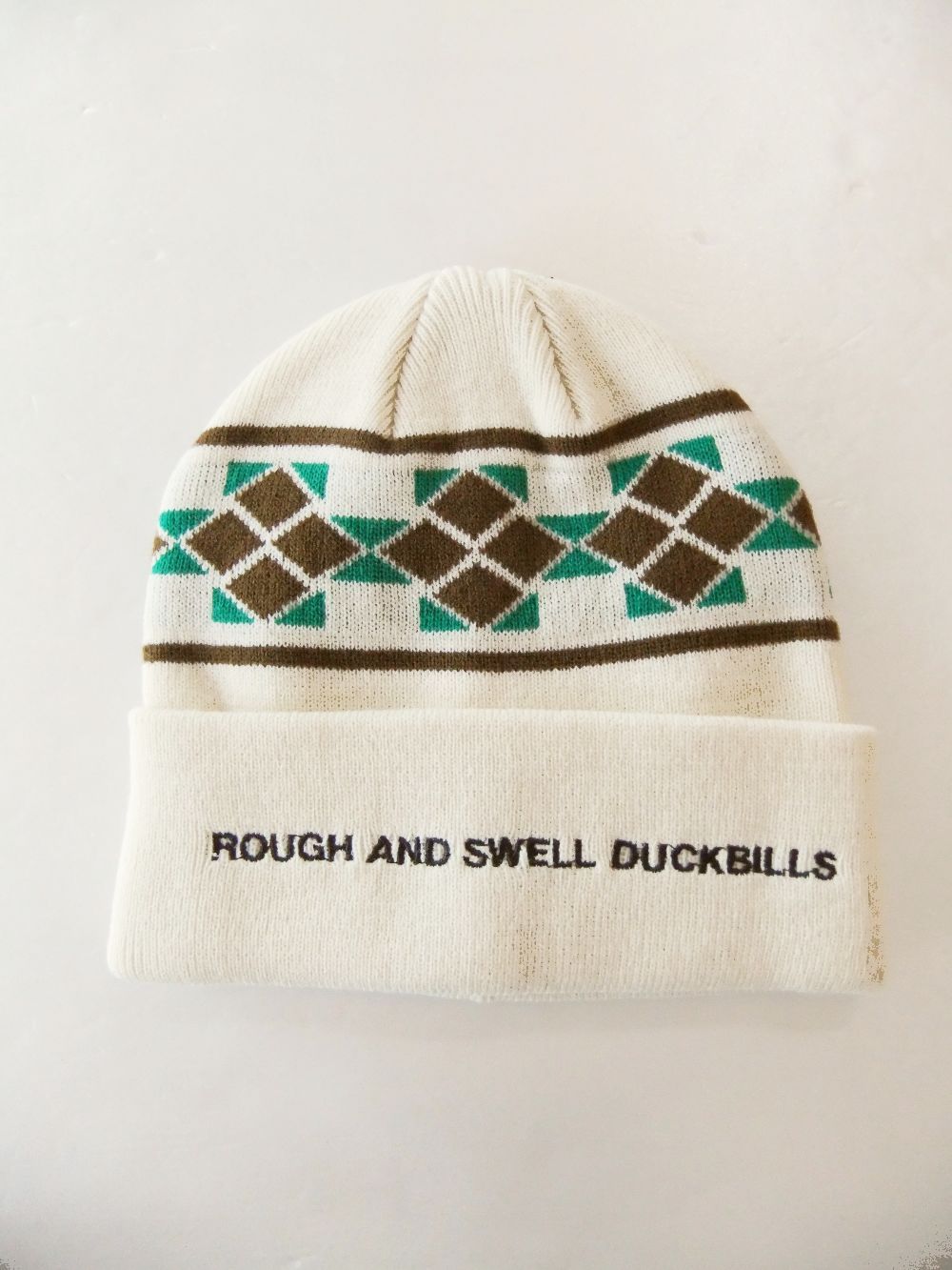 FAIR ISLE BEANIE   ロゴニットキャップ  ( アイボリー )   RSA-24207
