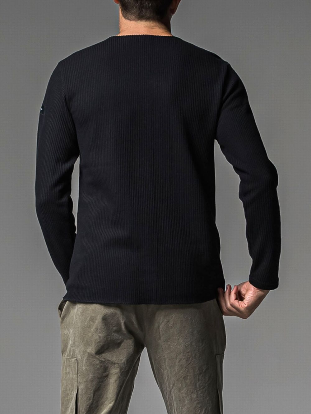 CUTOFF RAIL LONGSLEAVE  (ブラック)   カットオフロングスリーブ