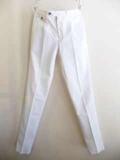 PT TORINO  コットン ストレッチ 1プリーツ パンツ  (ホワイト)  GENTLEMAN FIT
