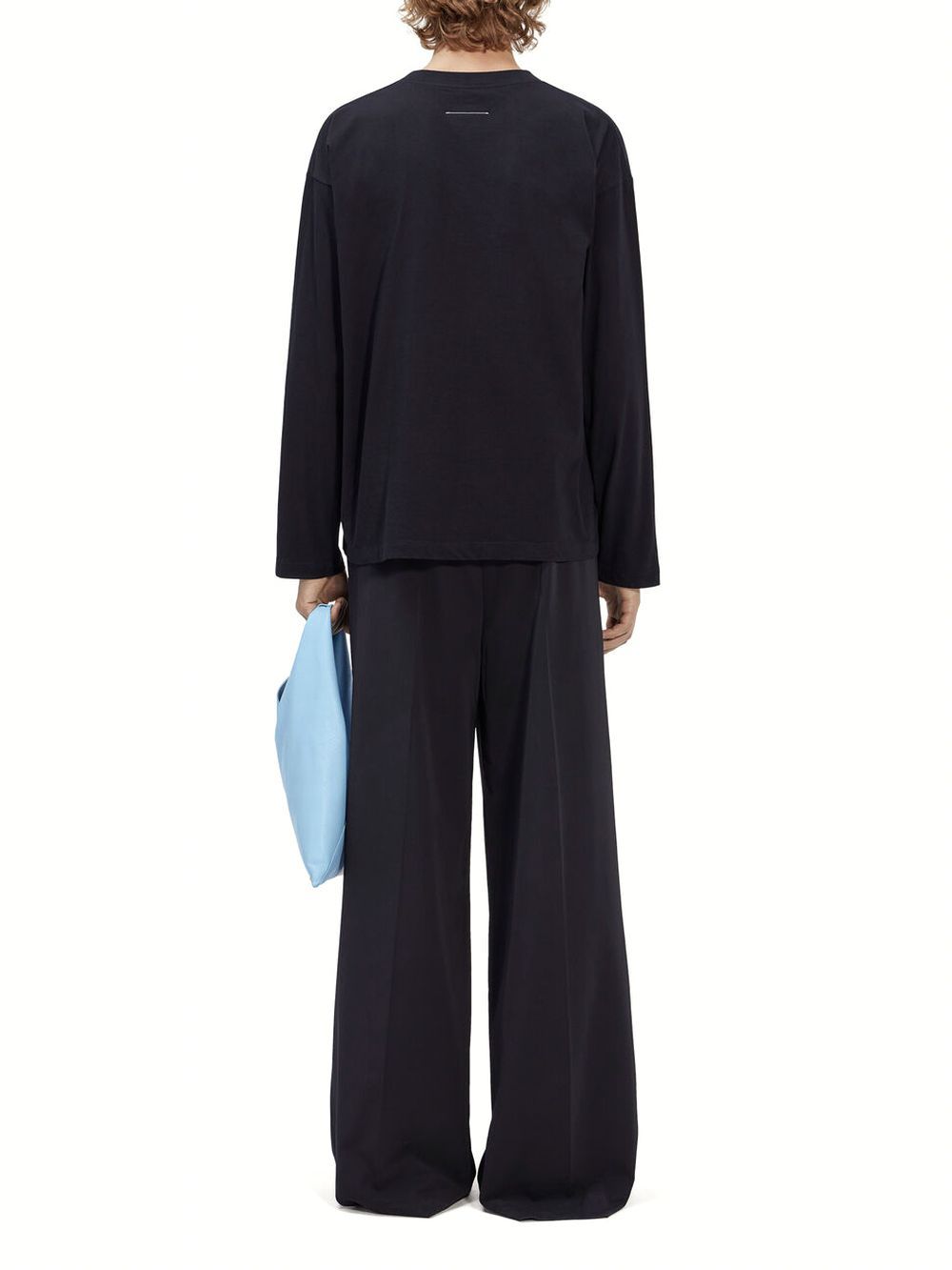 《MM➅》 Maison Margiela  ズーム ロゴ オーバーサイズ ロングスリーブ T シャツ