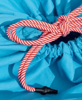 【MICALLE MICALLE Account】 HOMMAGE SMALL BASKET BAG 小 (ブルー×ピンク) オマージュ バスケット バッグ  MAB101GEB