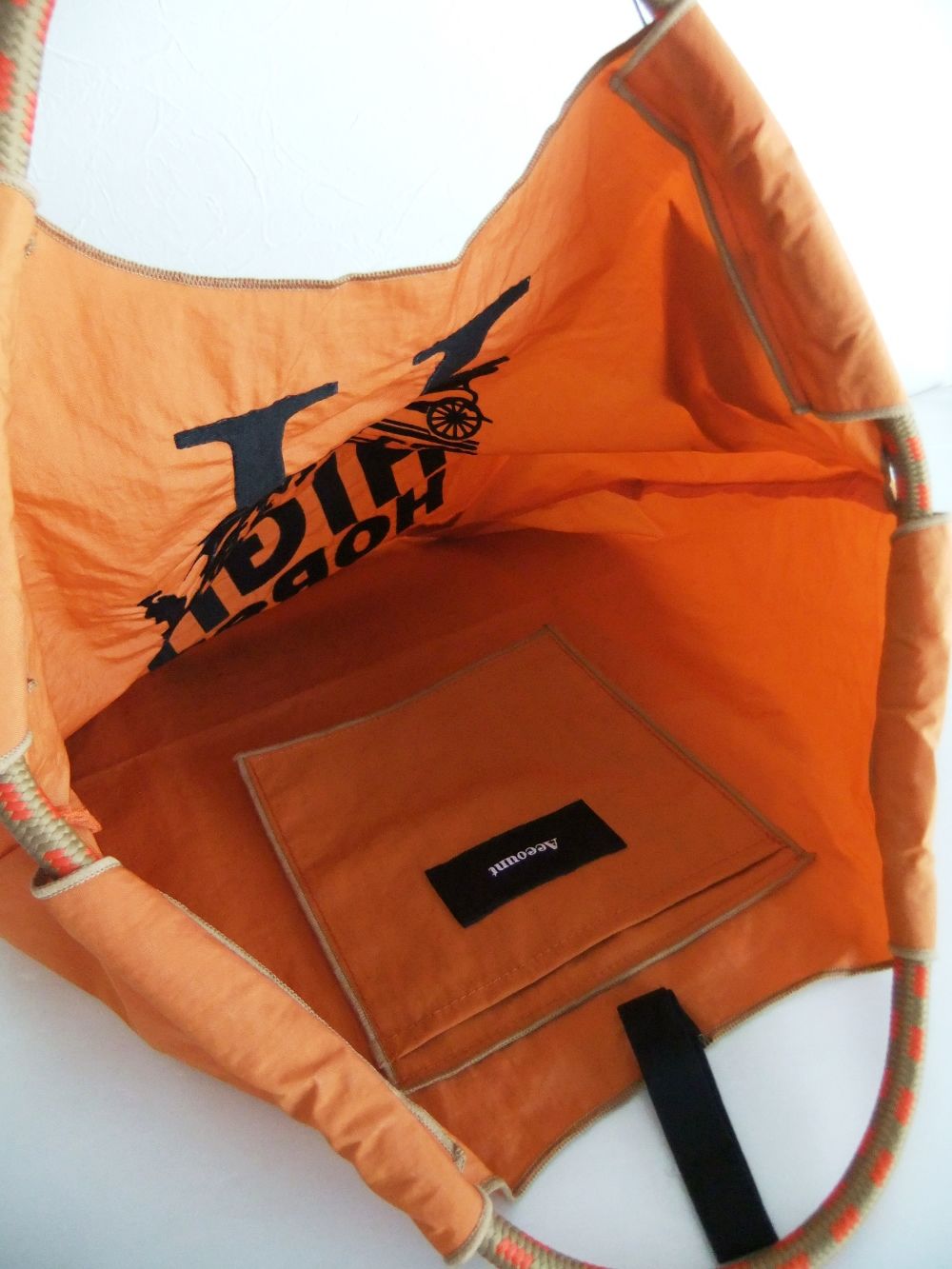 【MICALLE MICALLE Account】 HOMMAGE HORSE TOTE BAG  (オレンジ) オマージュ トートバッグ  MAB107GDE