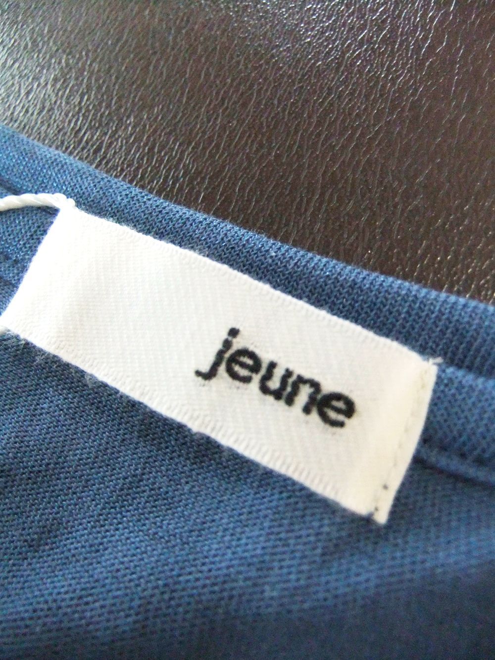 【jeune】 パフスリーブ コットン ラメ Tシャツ  (ブルー) J145817M