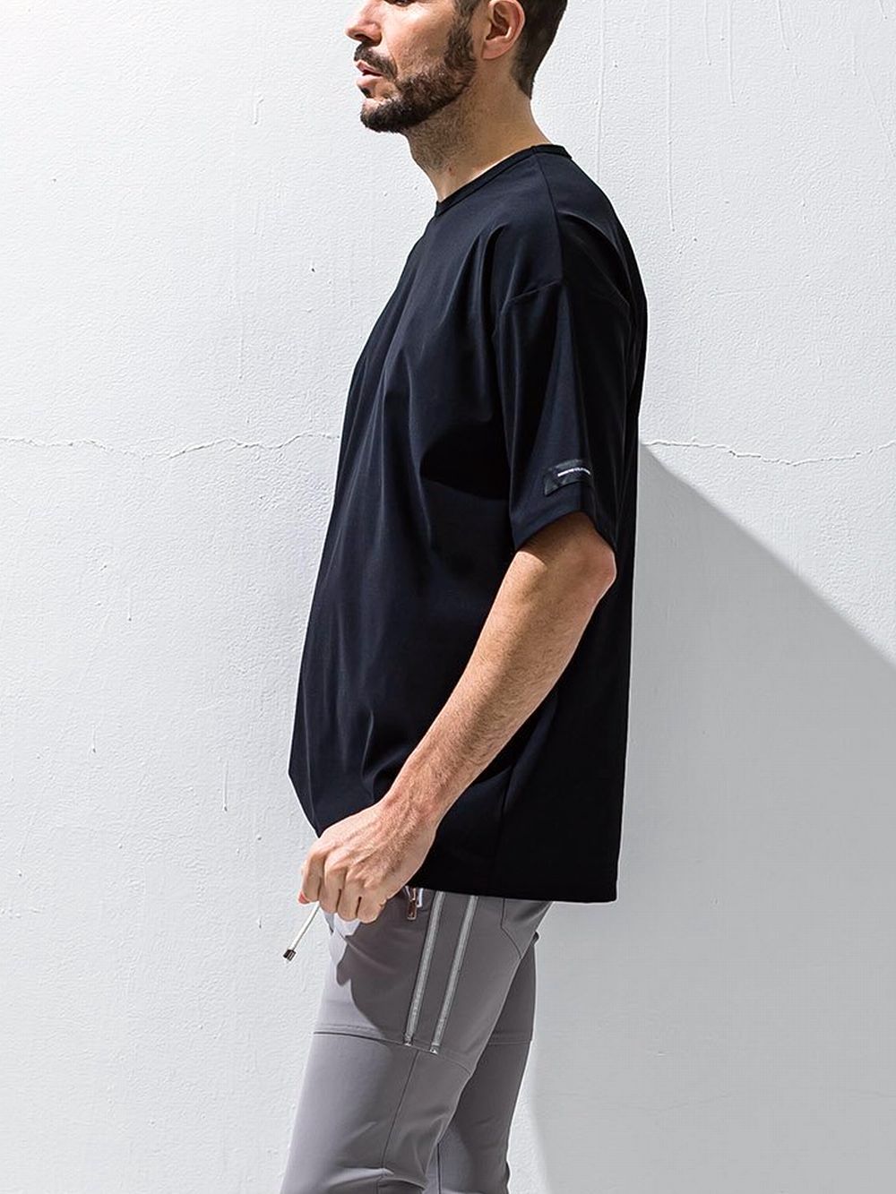 NYLON OVER T  (ブラック)   ナイロンオーバーTシャツ