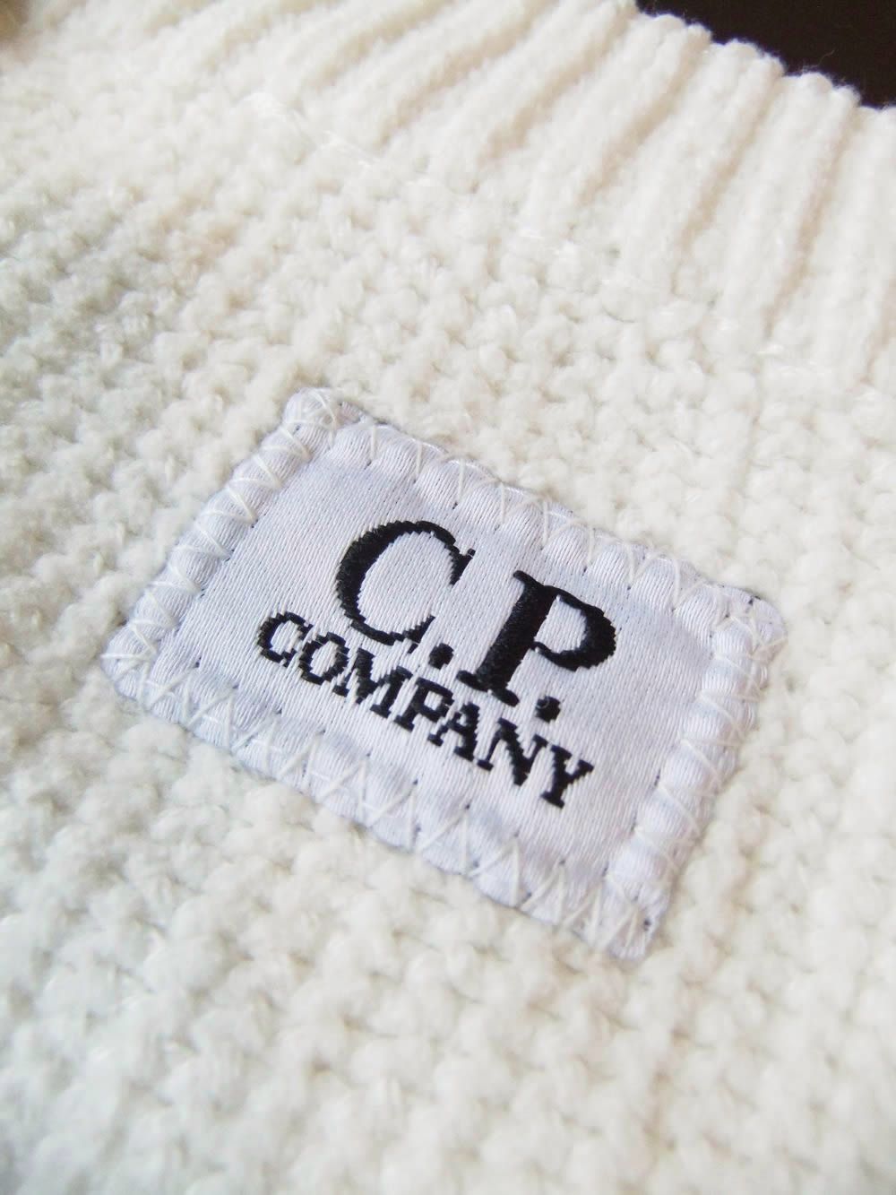 CHENILLE COTTON CREWNECK LENS SWEATER (ホワイト)   コットン クルーネックニット