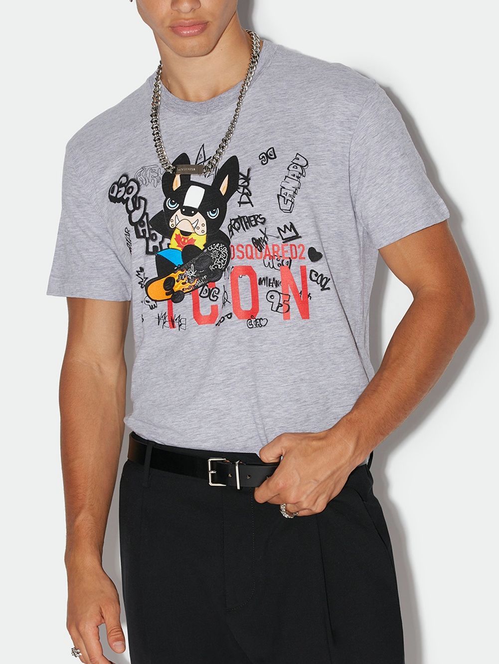 Dsquared2 - ICON CIRCO COOL T-SHIRT ロゴプリント T-SHIRT S79GC0045