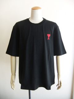 【ユニセックス】AMI DE COEUR Tシャツ (ブラック）  ロゴ半袖 Tシャツ