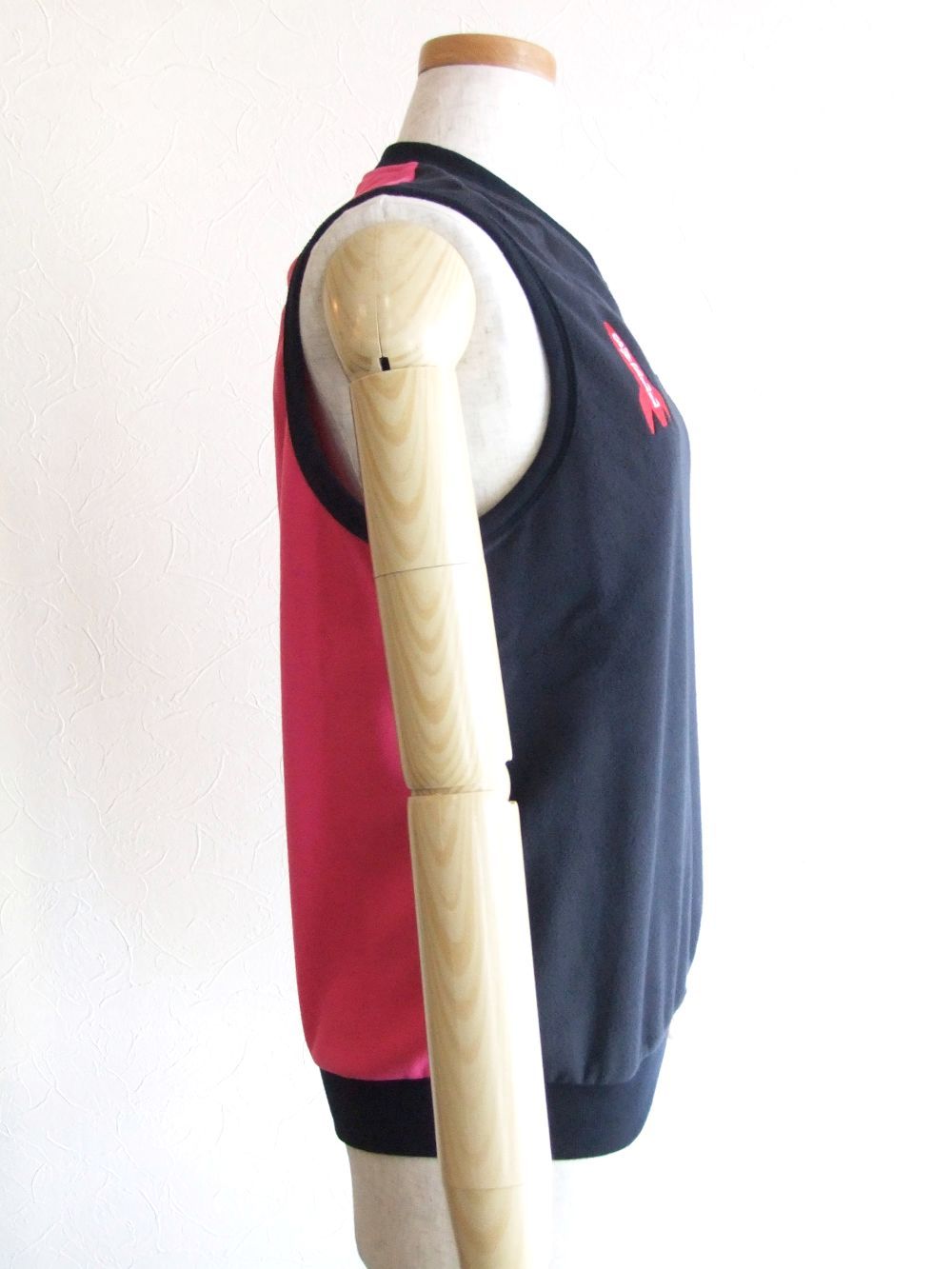 【LADIES】  GALAXY VEST W.  (ネイビー) マイクロフリース バイカラー ベスト  RSL-21214