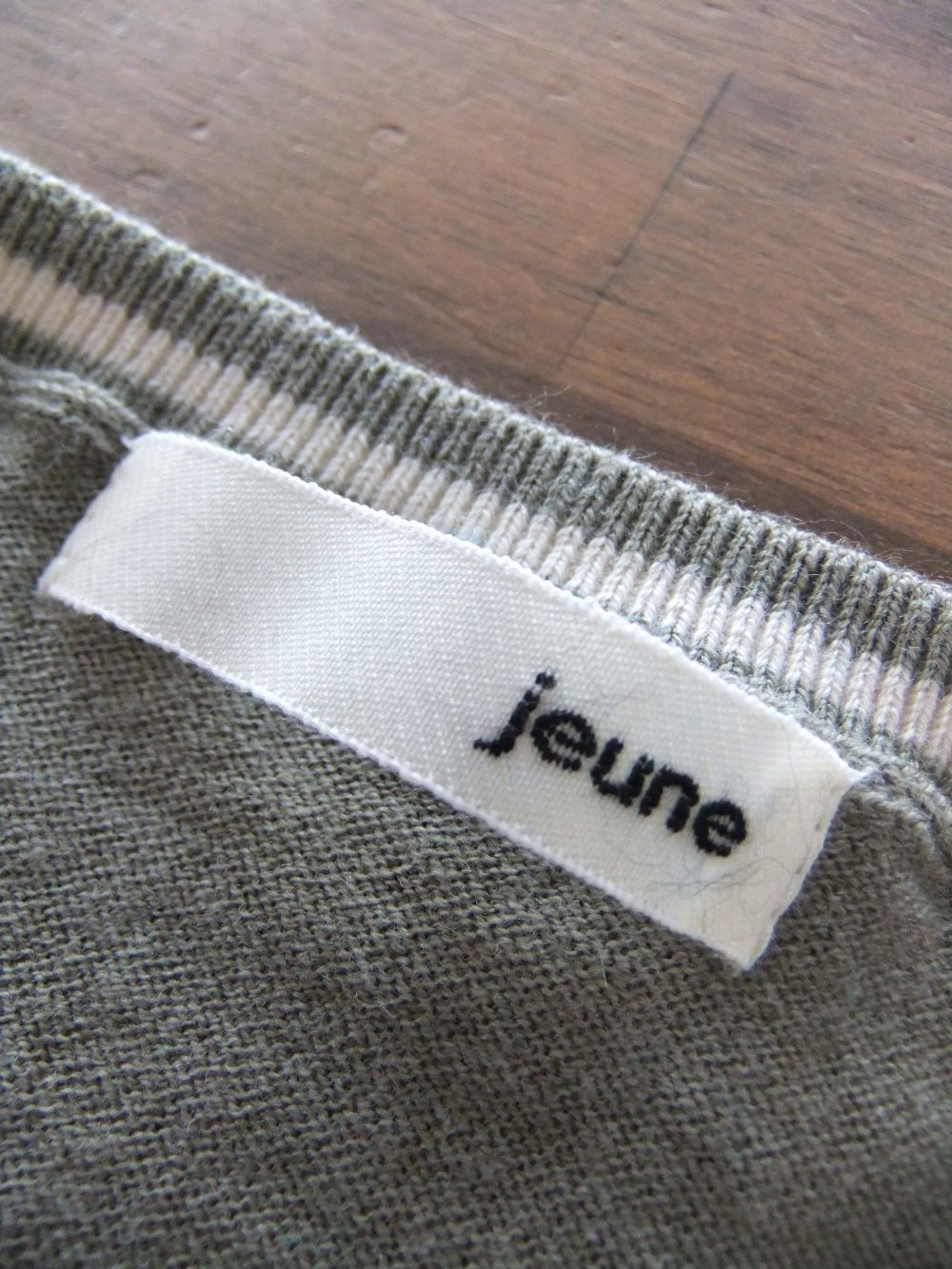 【jeune】 コットン シルク パネルボーダー ニット  J134646M