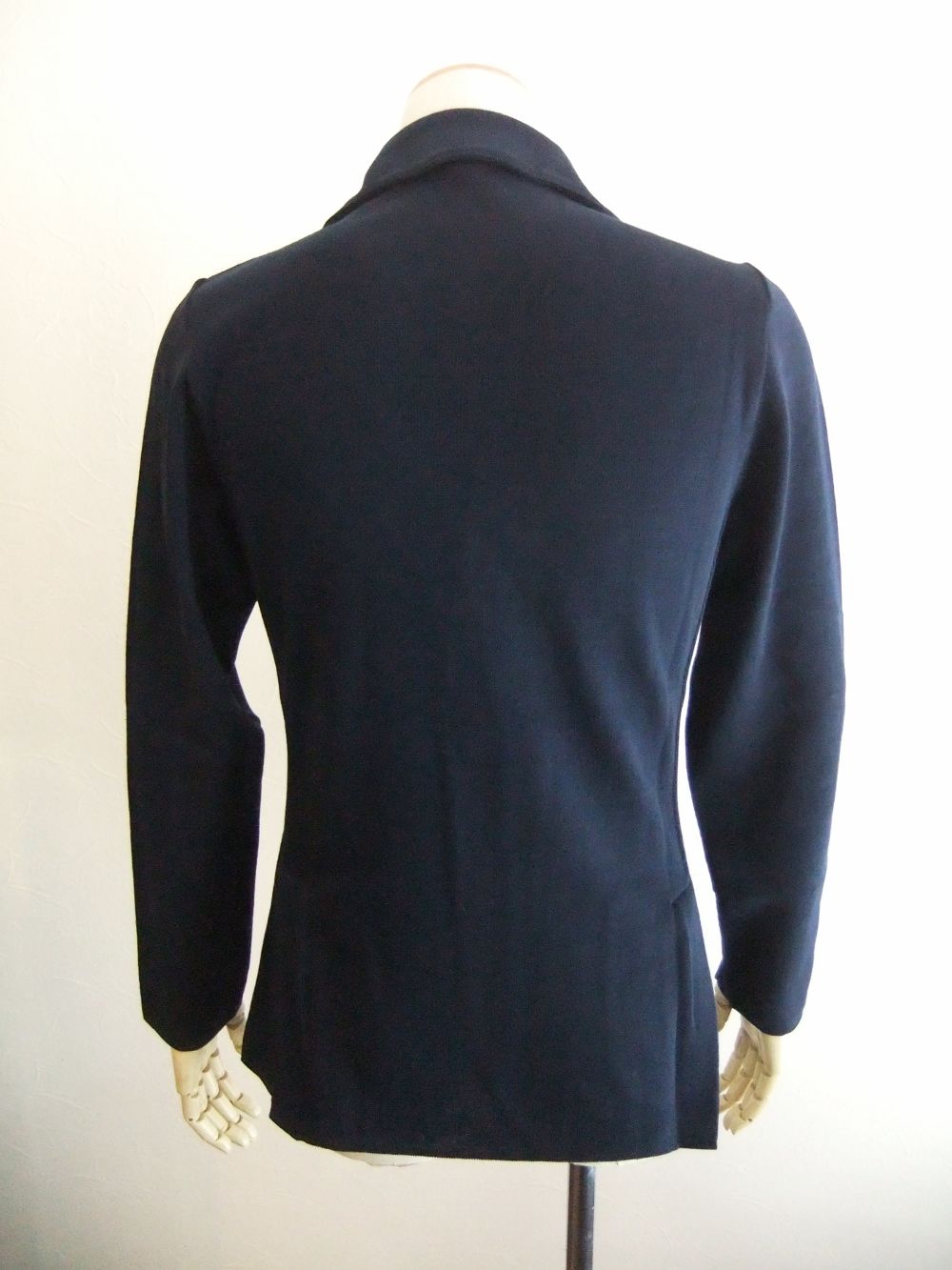 KNIT 2B JACKET  (ネイビー)   コットン ニットジャケット