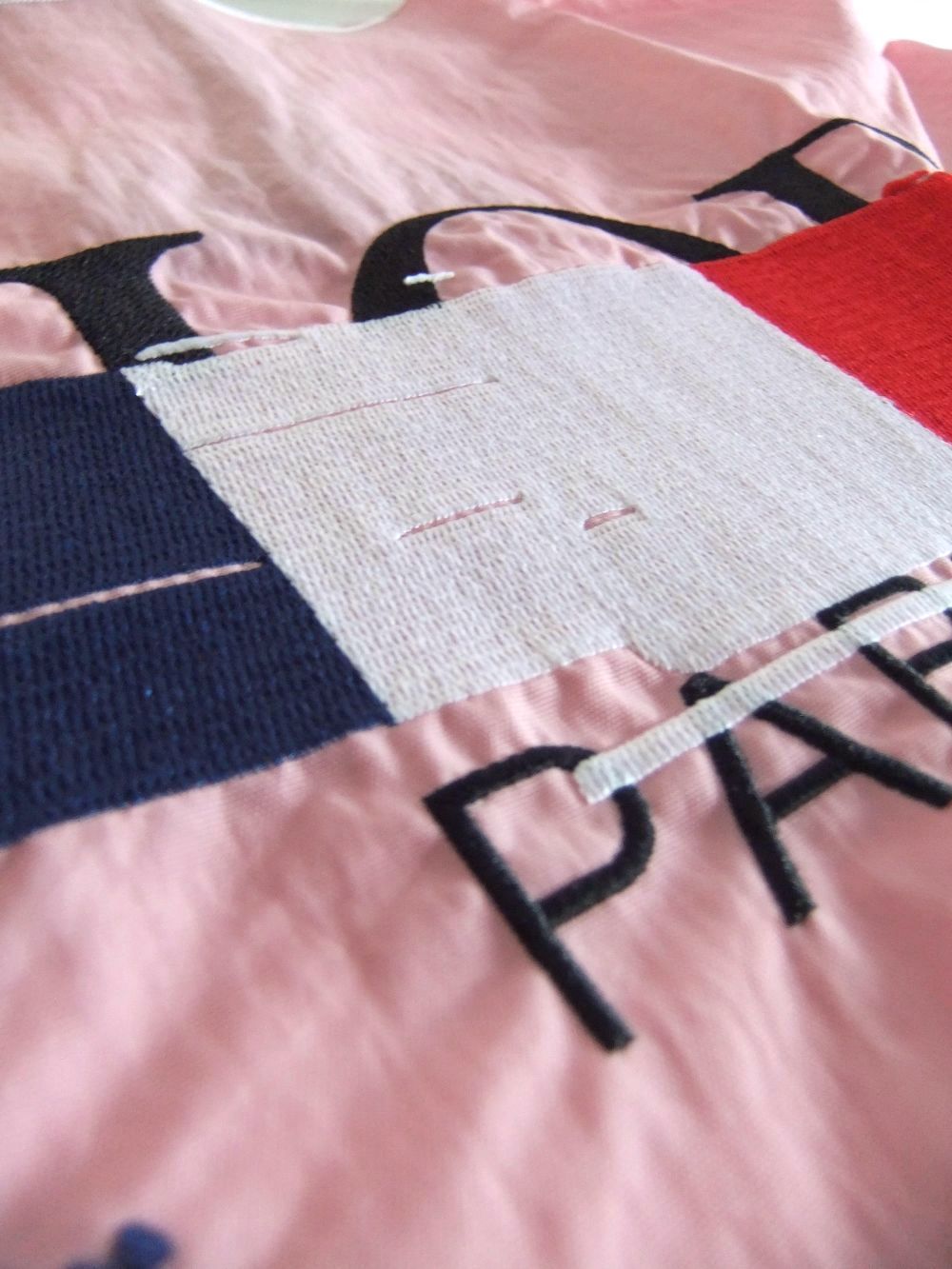【MICALLE MICALLE Account】 HOMMAGE  DR FLAG TOTE BAG  (ピンク)  オマージュ トートバッグ   MAD107GDE