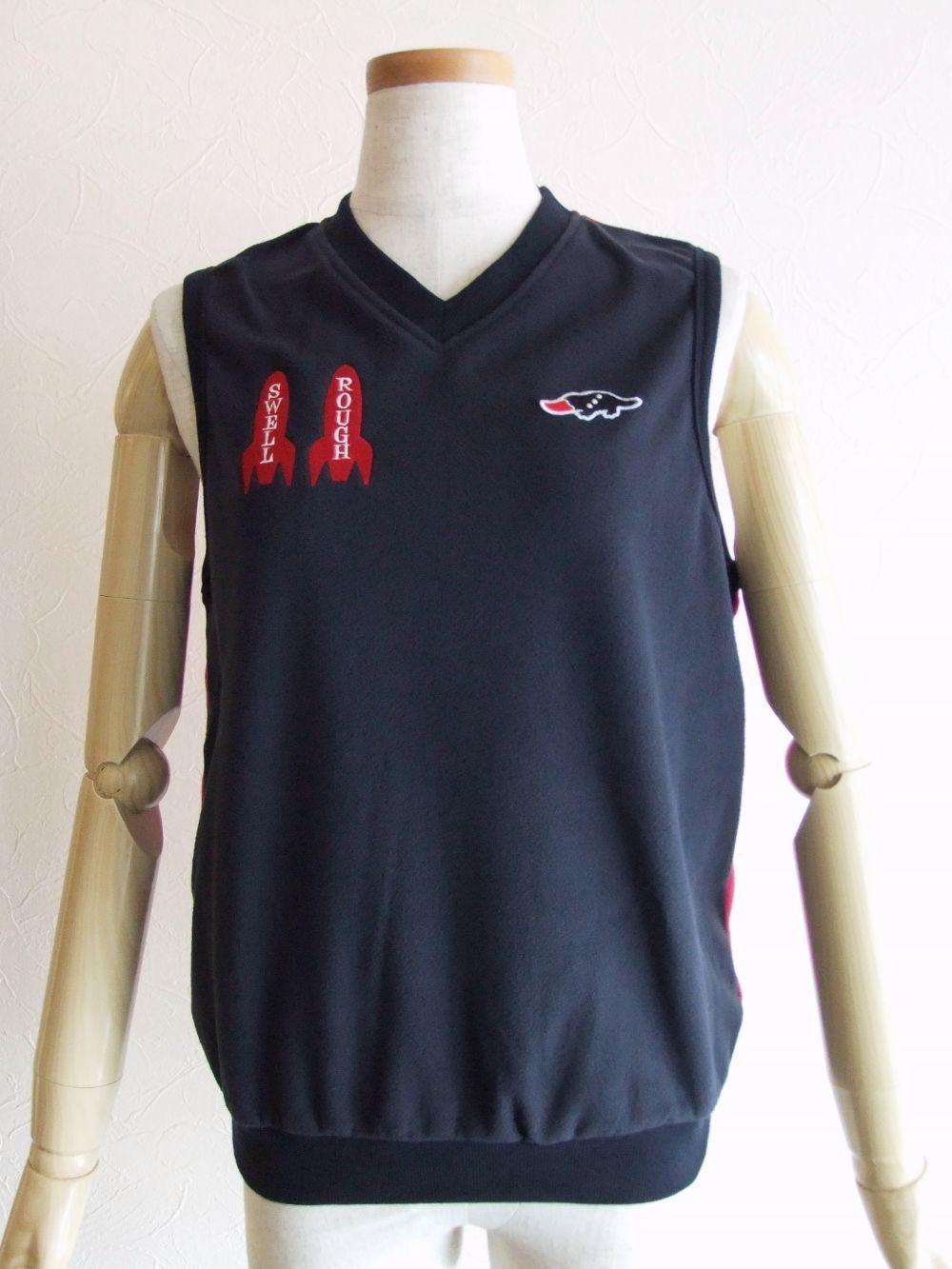 【LADIES】  GALAXY VEST W.  (ネイビー) マイクロフリース バイカラー ベスト  RSL-21214