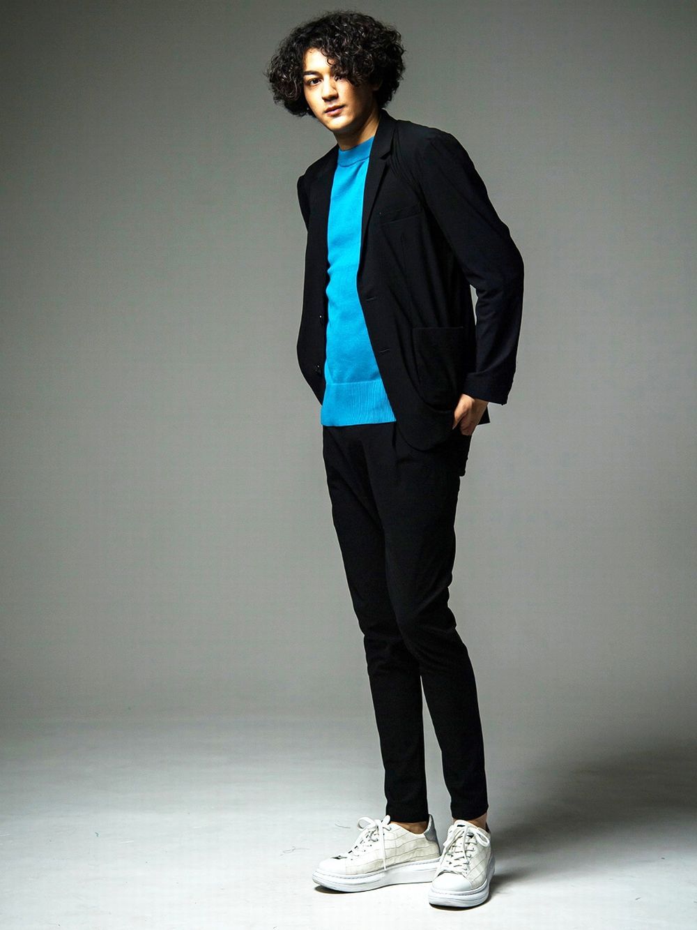CHRIS EASY TUCK PANTS スラックス イージー タックパンツ (ブラック)