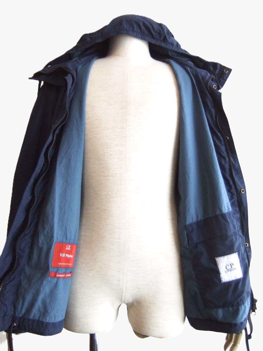 T-ST NYLON HOODED LENS OVERSHIRT  (ネイビー) ジップアップ パーカー ブルゾン